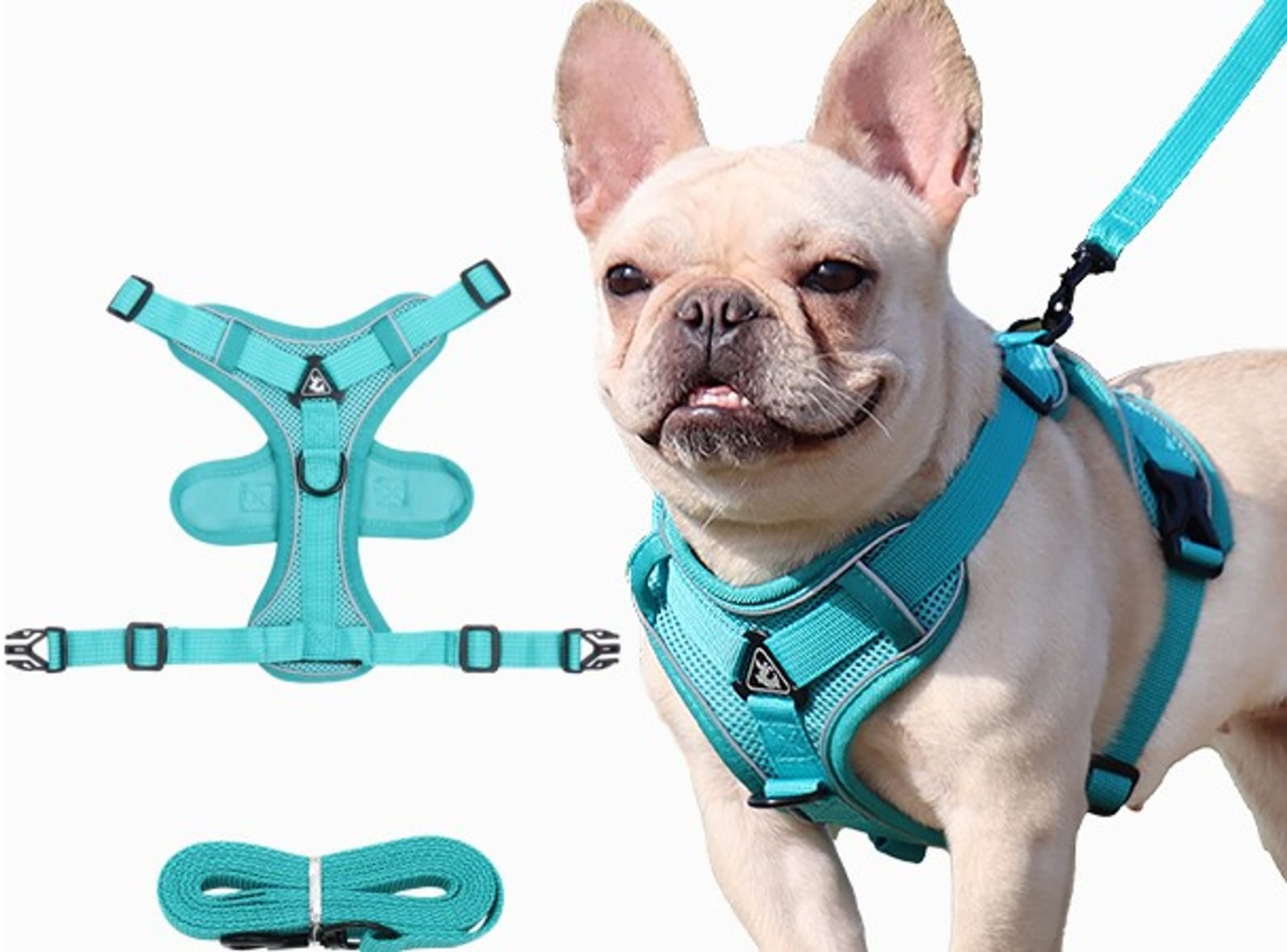 HUGGLES Dog Harness | Dog Belt for Small Medium Large Dogs Breed | Night Reflective Oxford Fabric | Dog Body Belt with Adjustable Buckle | Pet Vest (Green, M (Neck:23-32cm ; Chest:36-41cm)) (B0BYNKRTP8) Amazon Price History, Amazon Price Tracker
