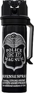 POLICE MAGNUM Pepper Spray Self Defense Law Enforcement Unit- 1 Pack 3 Ounce Flip Top (Belt Clip Stream)