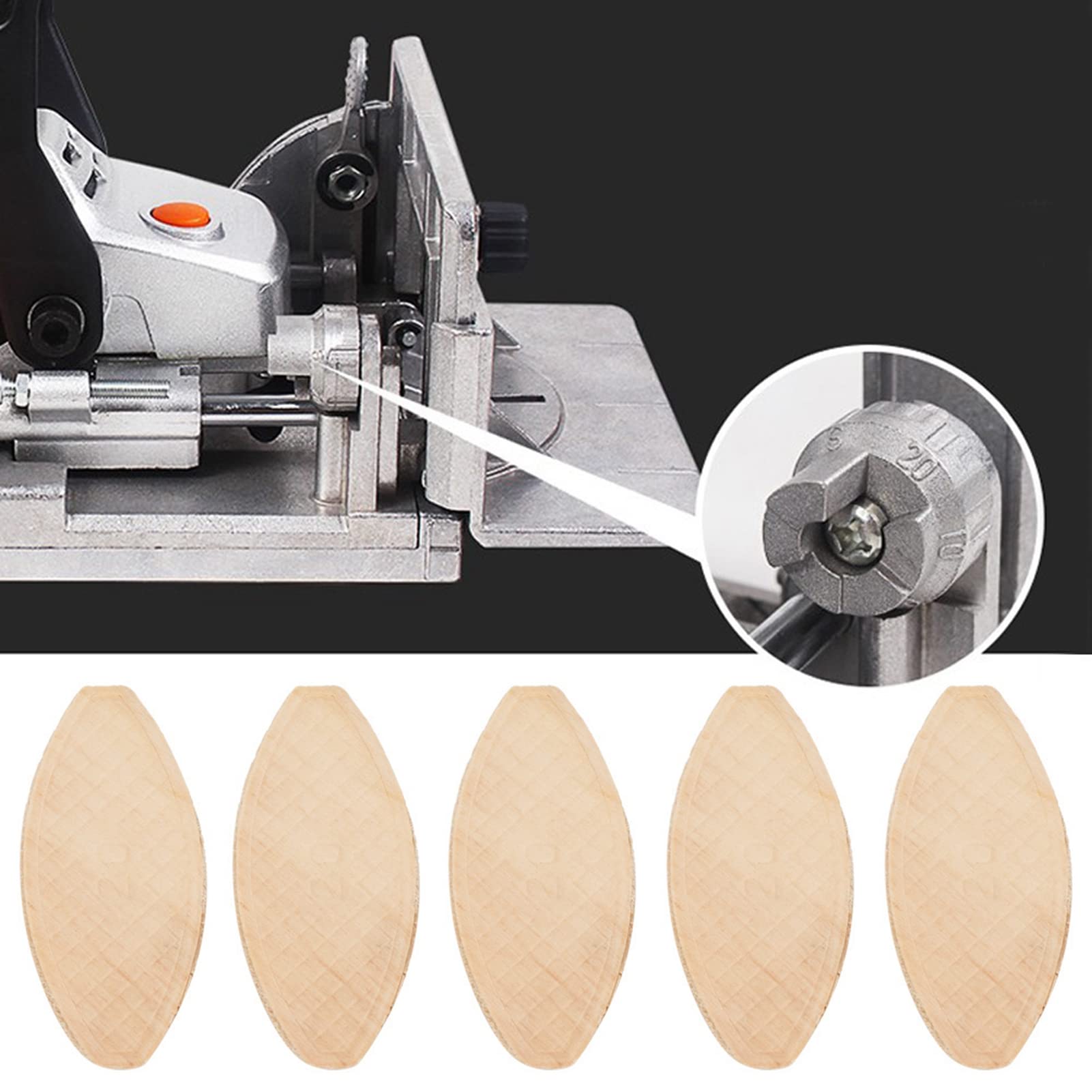 Galletas para unir madera, 100 piezas, herramienta de acoplamiento, resistente para carpintería, material de haya (20#)