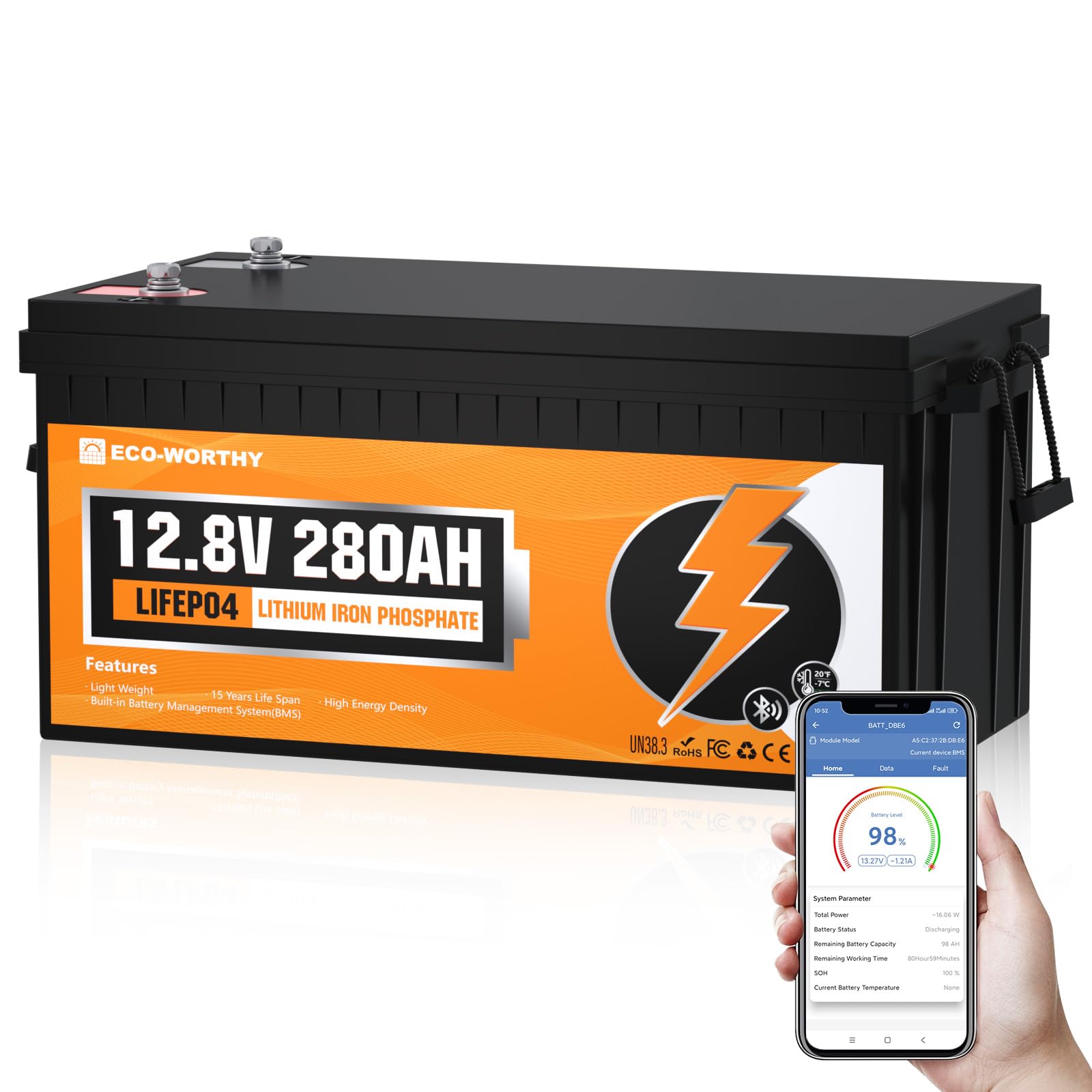 ECO-WORTHY 12V 280AH リン酸鉄リチウムイオンバッテリー Amazon.co.jp: ECO-WORTHY 12V 280AH リン酸鉄リチウムイオン