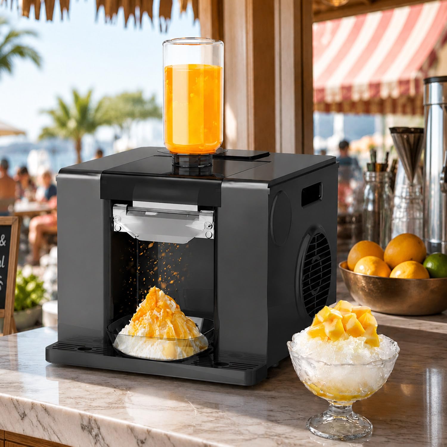 twostronking Snow Ice Machine, Shaved Ice Maker, 350w Flake Ice Machine