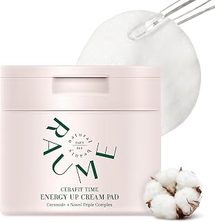 RAUME Hydrating Cream Essence Pads, 100% Cotton Cooling Mini Face Mask Treatment with 40% Yuja Water, Ceramides, Niacinamide and Peptides for Dry Sensitive Skin & Makeup Prep (70 Count / 5.54 fl oz)