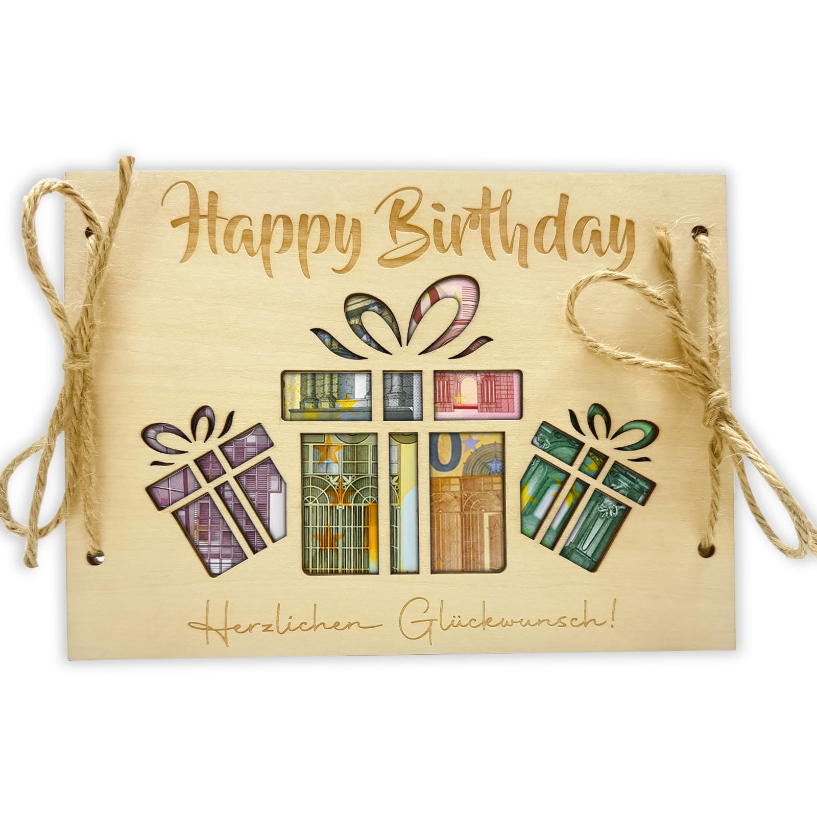 Geldgeschenke Geburtstag, Originelle Geburtstagskarte Geldgeschenk aus Holz, Coole Geldgeschenke Verpackung Geldkarte Geburtstag