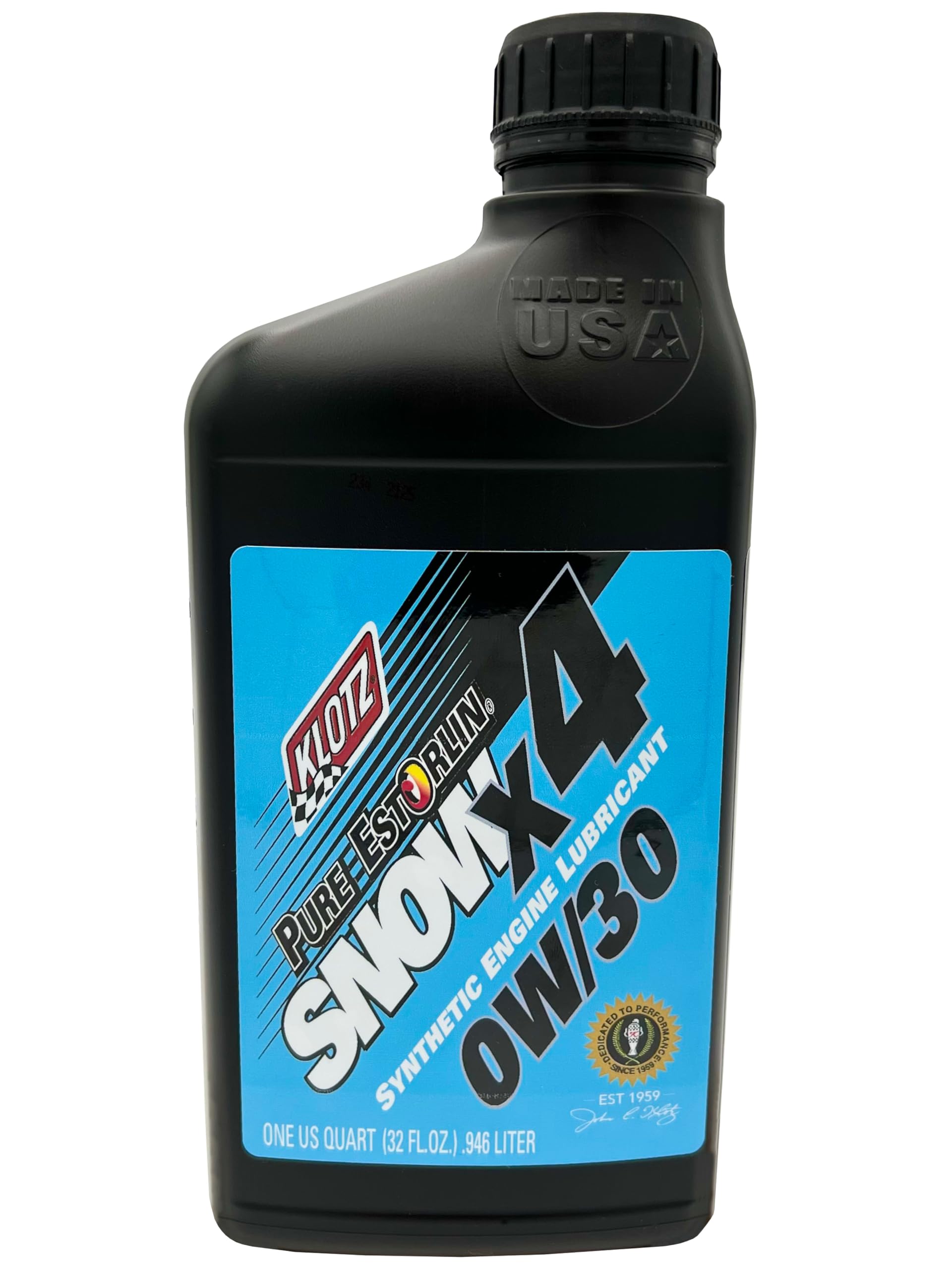 Klotz Snowmobile Oil, 4-Stroke Lube- Pure Estorlin Synthetic Engine Lubricant (0W/30)