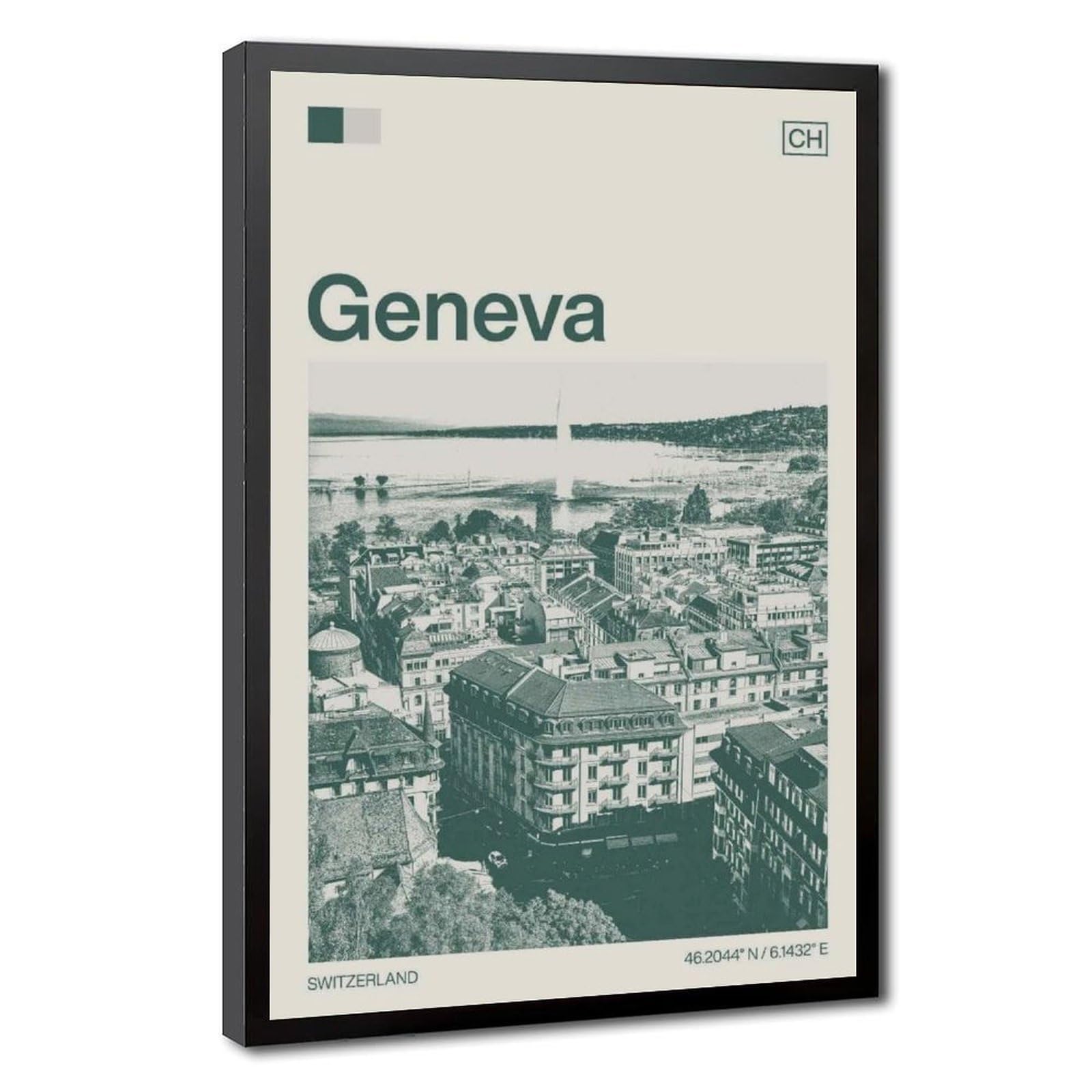 Flamint Geneva Switzerland Canvas Poster for Bedroom Decor Gift