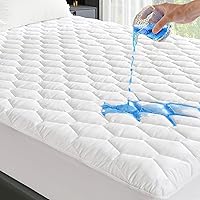 GRT Full Size Waterproof Mattress Protector - 100% Waterproof Quilted Fitted Pad, Noiseless Hollow Cotton, Fits 18" Deep Pocket, OEKO-TEX Certified