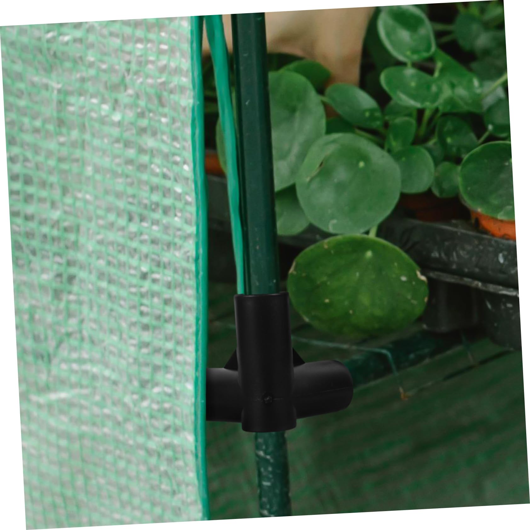 Cabilock Connettori in Plastica da Giardino 20mm 10 Pezzi Supporto e Pergolati Resistente in Pp Nero per Strutture Esterne
