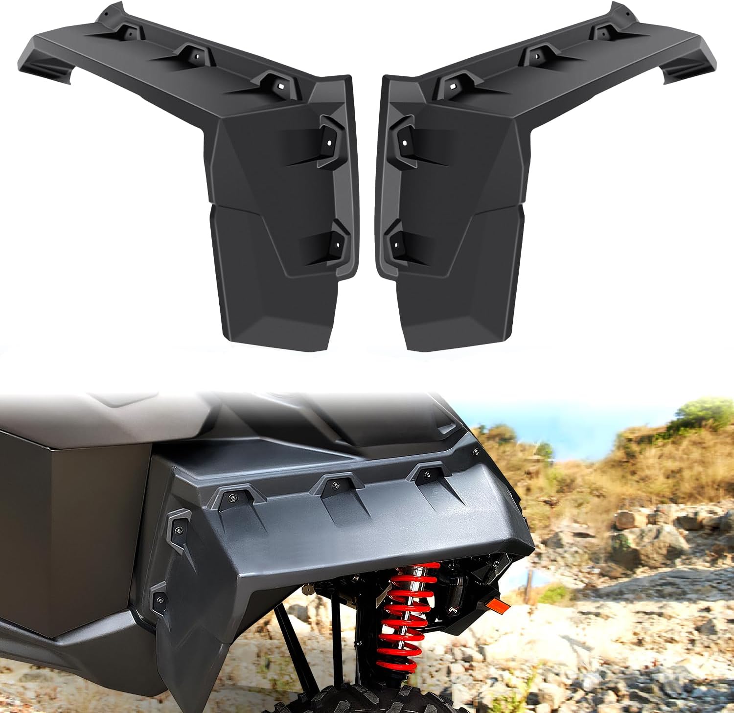 LDETXY XXL Front Fender Flares Kit for CanAm X3, Extra