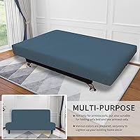 Vista 4 de Easy-Going - Funda elástica para futón, cubierta para sofá cama sin brazos, protector de muebles sin reposabrazos con parte inferior elástica