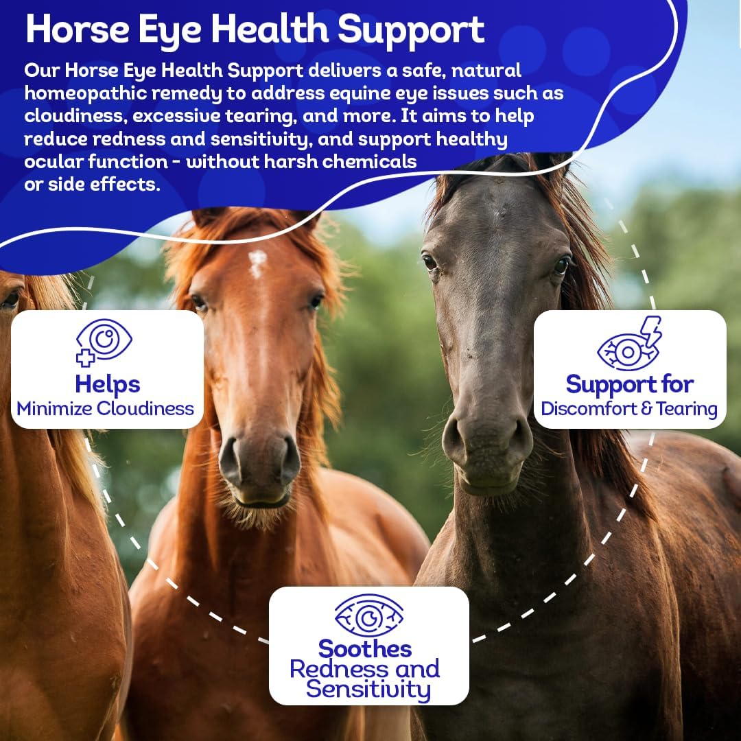 HA4E - Horse Eye Health Support - Maintains Normal Mineral Levels for Healthy Eyes - Highly Effective, Natural Homeopathic Supplement - Pellets, Barn Size (Extra Large)