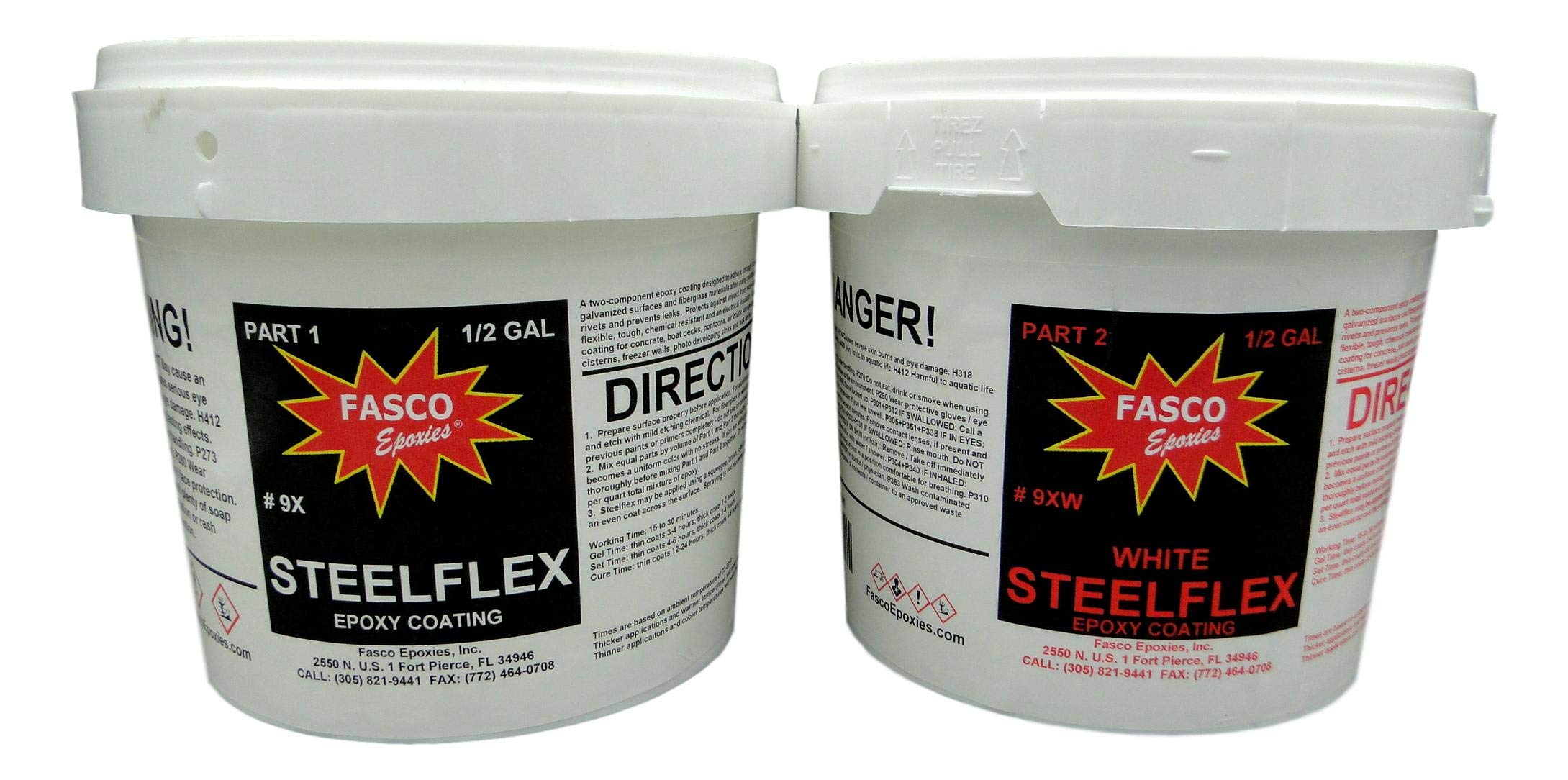 9XW Fasco Epoxies - Steelflex White - Gallon Kit