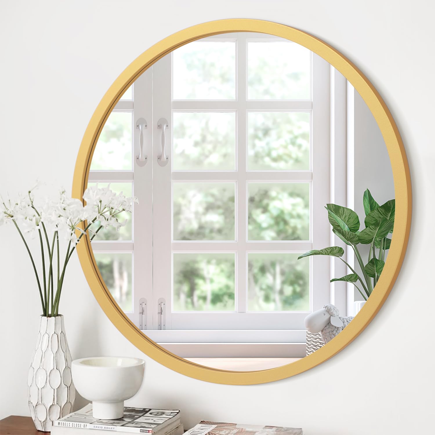 Amazon.com: JJUUYOU Wall Mirror 24 Inch Round Wall Mirror for