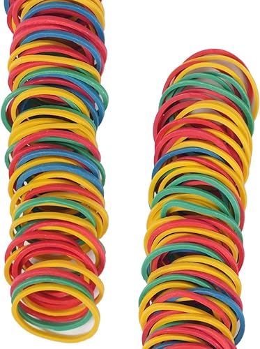 Miniatura 10 de AMUU Bandas de goma, 750 unidades, tamaño 0.984in, 1 pulgada, bandas de goma pequeñas para suministros de oficina, escuela, hogar, banda elástica