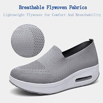 NEVRAH Orthopedic Sneakers Women, Zapatillas OrtopéDicas para Mujer, Zapatos Ortopédicos de Moda, Zapatillas Deportivas con Plataforma elástica de Malla, para Mujer para Caminar, Correr, Trabajar2