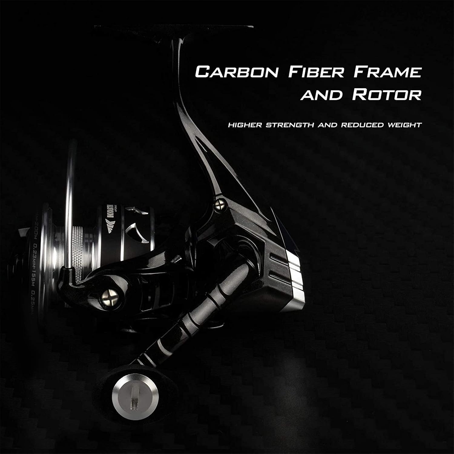 KastKing Valiant Eagle II Spinning Reel - Bald Eagle Edition Fishing Reel, All Carbon Fiber Frame and Rotor, Never-Rust 1-Piece Bail, 6.2:1 High Speed Gear Ratio, Freshwater and Saltwater.