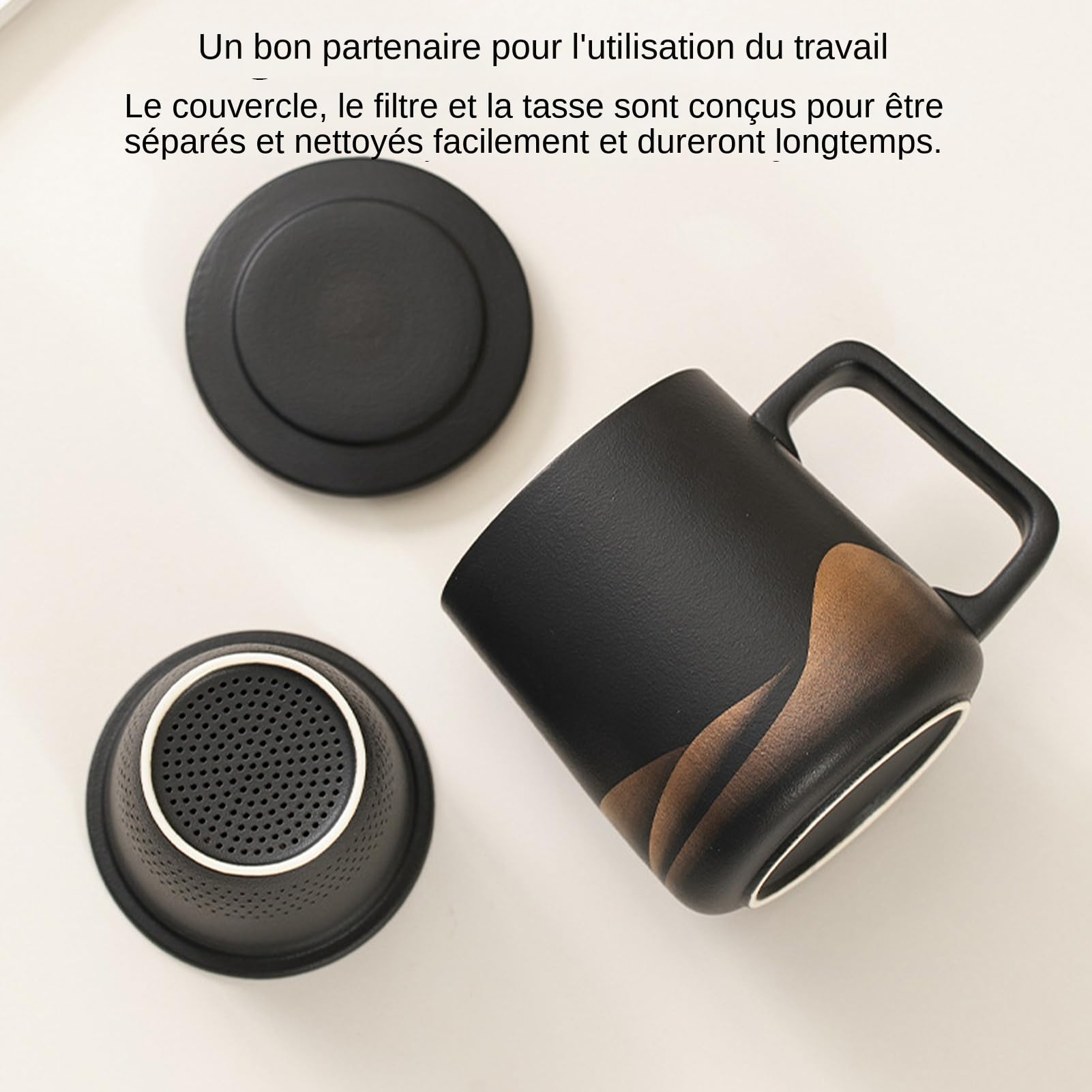 Tasse À Thé Avec Infuseur Mug Bouilloire À Café En Acier Inoxydable | Bouteille À Thé Avec Infuseur Portable Mug Tumbler Infuseur Pour Hommes, Femmes, Maison, Bureau, Café, ,