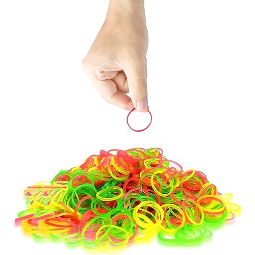 Nylon Rubber Bands 600Pcs Multicolor