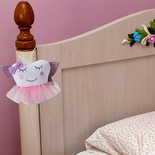 Miniatura 7 de free-space Almohada de hada de dientes con bolsillo, muñeca de ballet para niña, alas brillantes, dientes de terciopelo de cristal, regalos de