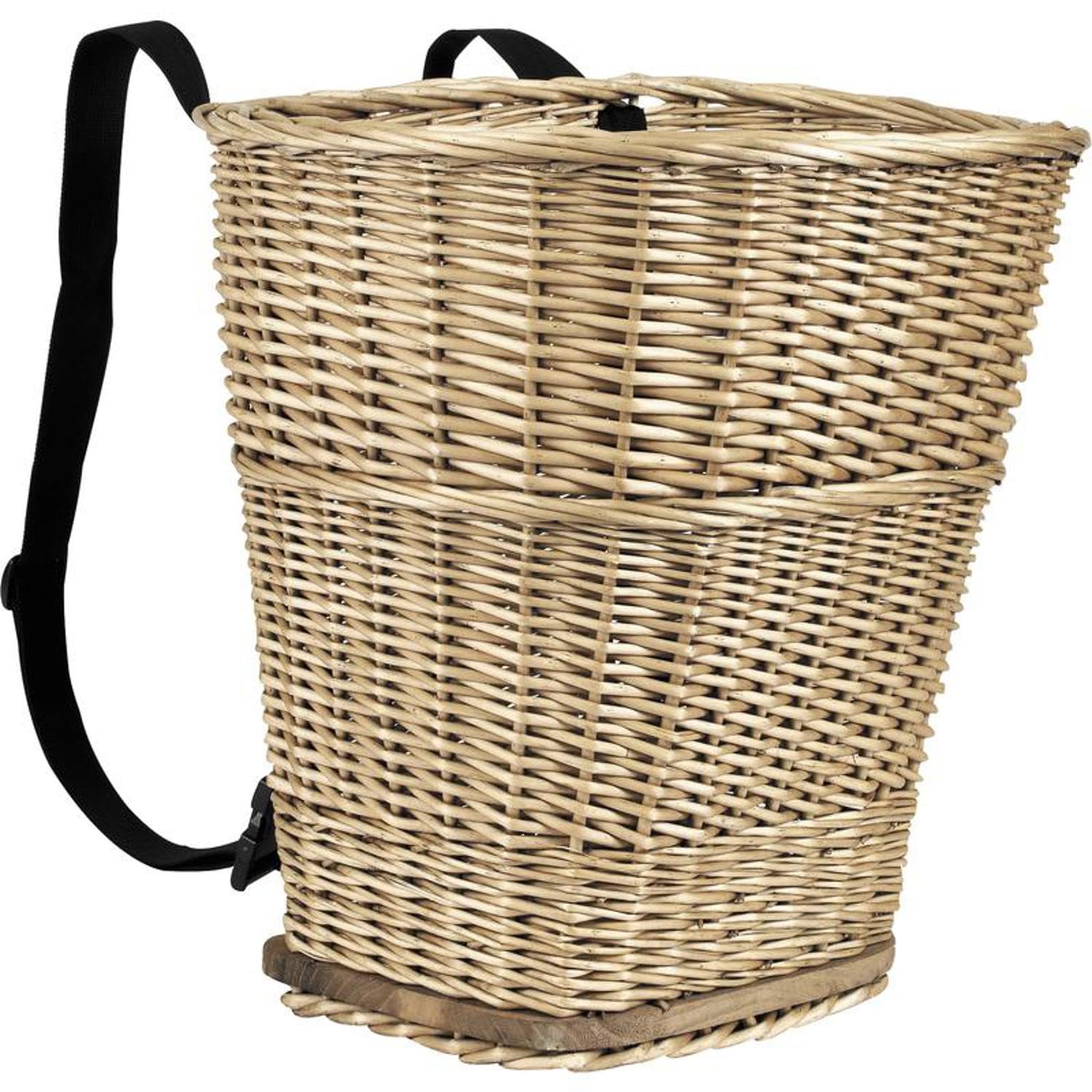 AUBRY GASPARD - Hotte en Osier avec Sangles Réglables - Osier Vieilli - Fond Bois - 47 x 38 x 47 cm - Polyvalente Cueillette, Panier-Bûches, Cadeaux - Naturelle, Résistante - Livrée Montée