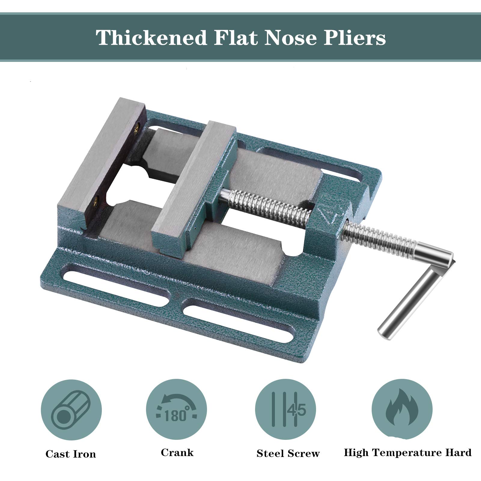 Prensa de taladro Vice Mecánico Banco Vise Mesa Top Abrazadera de bloqueo de bloqueo Base giratoria de 4 pulgadas Precision Fresado Vice Drill Press Vise Fresadora de fresado Banco Abrazadera