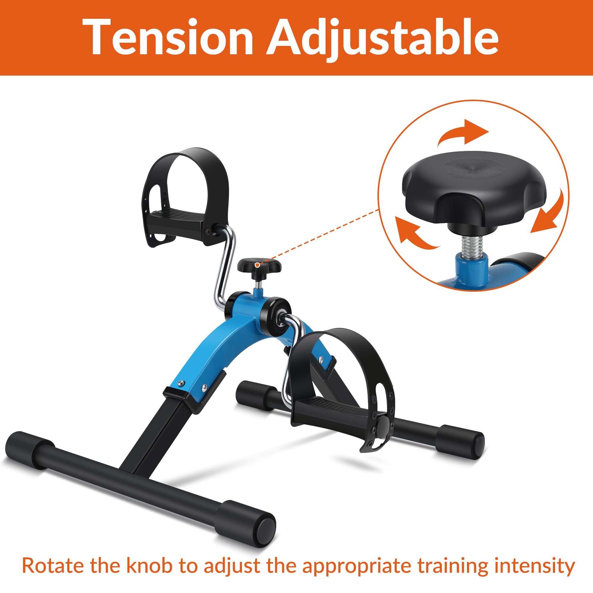 Pedale Exerciser Mini Cyclette per gamba e braccio basso impatto Exercisce Pedalatore pieghevole