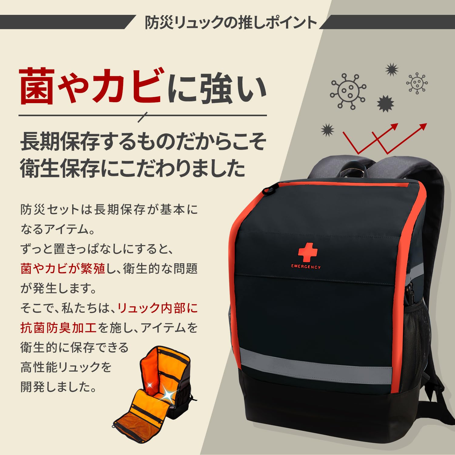 Amazon.co.jp: 防災グッズ 【 防災士が監修 】 リュック (避難リュック