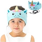CozyPhones Kids Headphones, Headband Earphones for Children, Baby, & Toddlers 1-3. Stretchy & Comfy for Home, Plane & Car Travel Accessories - Mystic Unicorn Blue Unicorn
