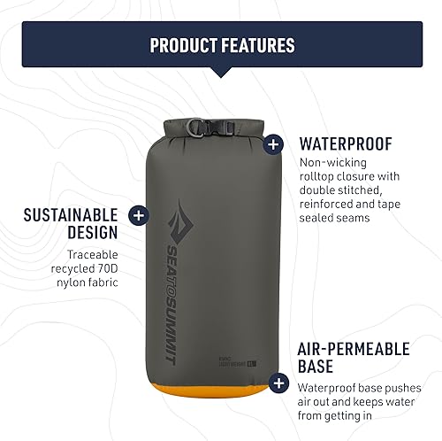 Miniatura 3 de Sea to Summit eVac bolsa impermeable, bolsa de compresión con tapa enrollable, 3 litros, azul azulejo turco