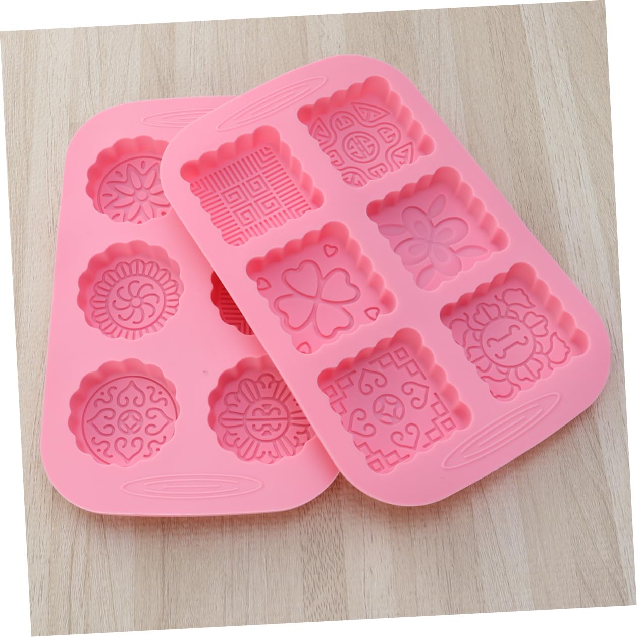 SHOWERORO 4 Piezas Tienda Molde En Forma De Cortadores De Galletas Pastel De Círculo Galleta Hermoso Molde Molde Rosa