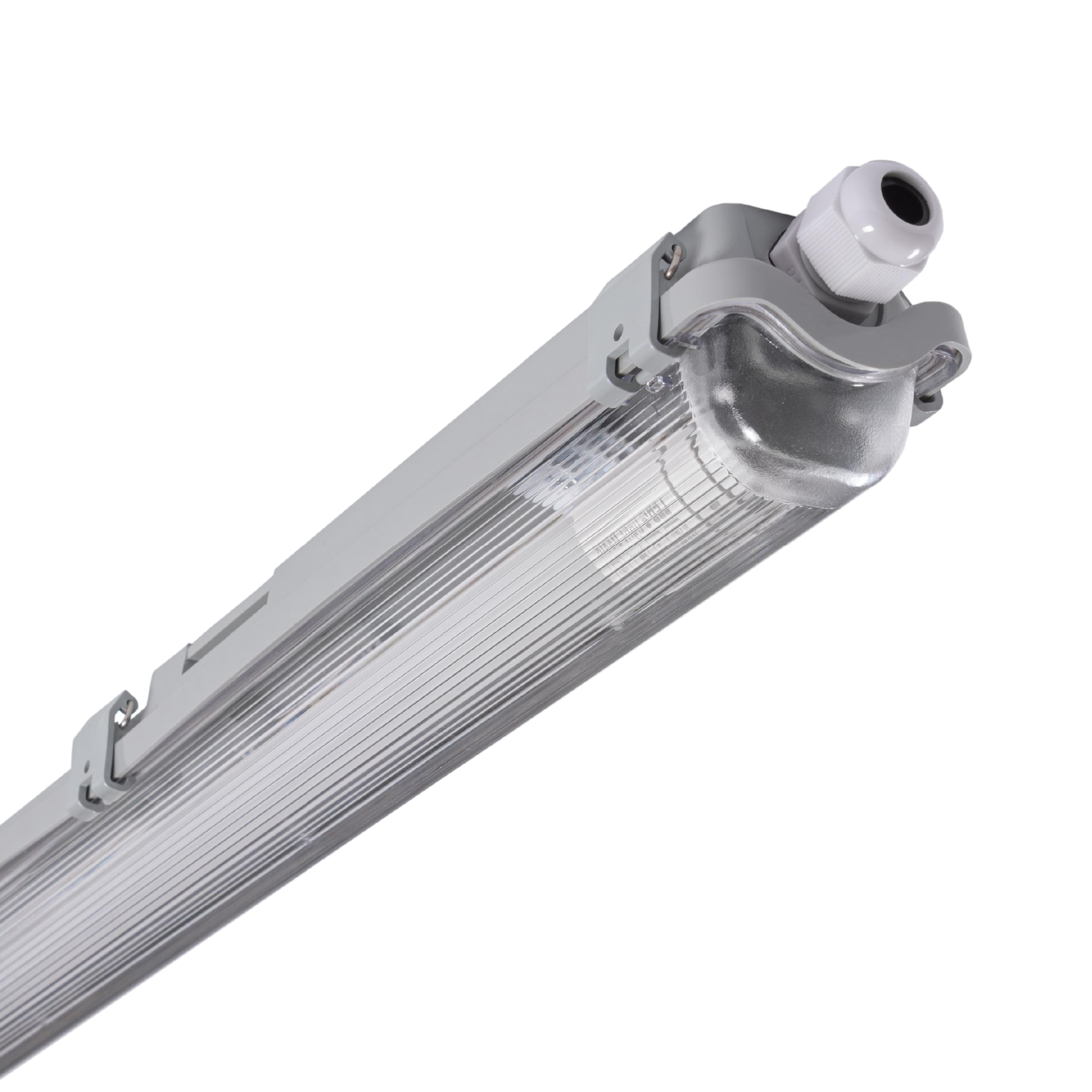 proventa LED Feuchtraumleuchte 18W 120 cm – IP65 – 2160 Lumen neutralweiß 4000K – Perfekt für Werkstatt, Keller, Carport und Bad - Steckklemme - Kabelverschraubung bis NYM-J 3x2,5mm²