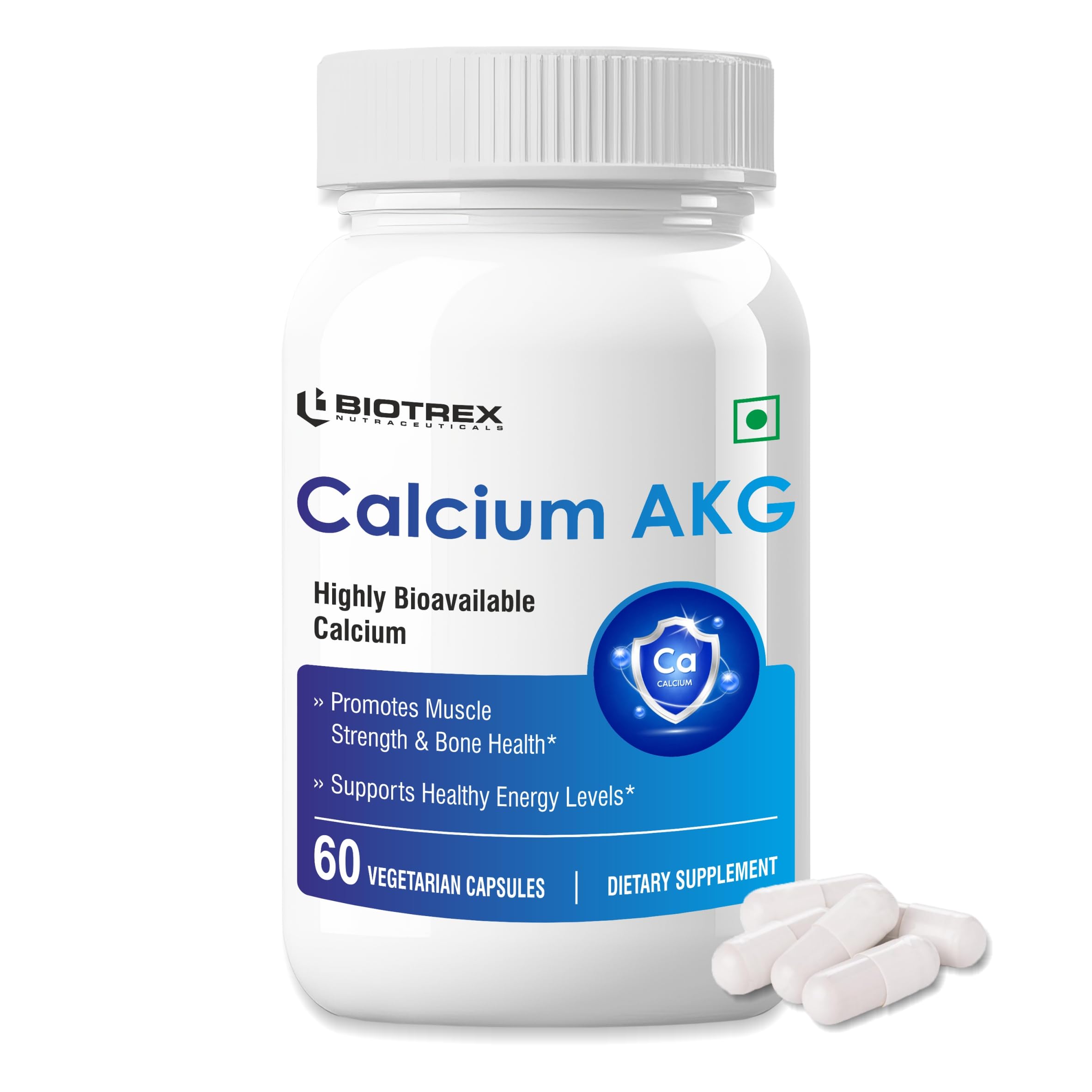 Biotrex Nutraceuticals Calcium Alpha Ketoglutarate CA AKG Supplement Supports Energy & Muscle Strength, Healthy Aging, For Men & Women - 60 Veg Capsules-picture-26