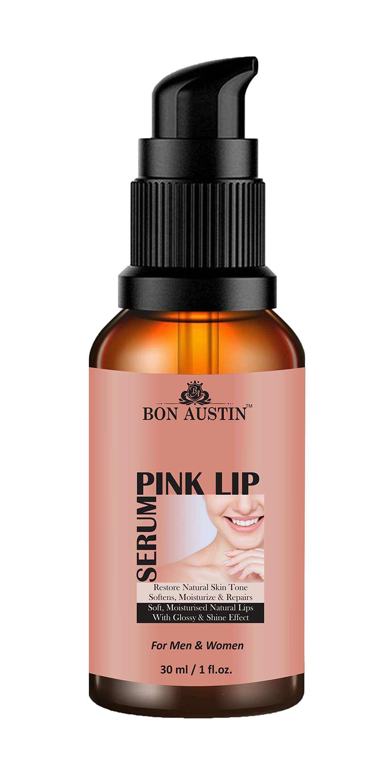 Bon Austin Premium Pink Lip Serum Oil for Soft and Glossy Lips (Pack of 1, 30 ml)|Lip Oil for Men and Women Lip Serum for Dry Lips Serum for Natural Glowing Lips|-image-2