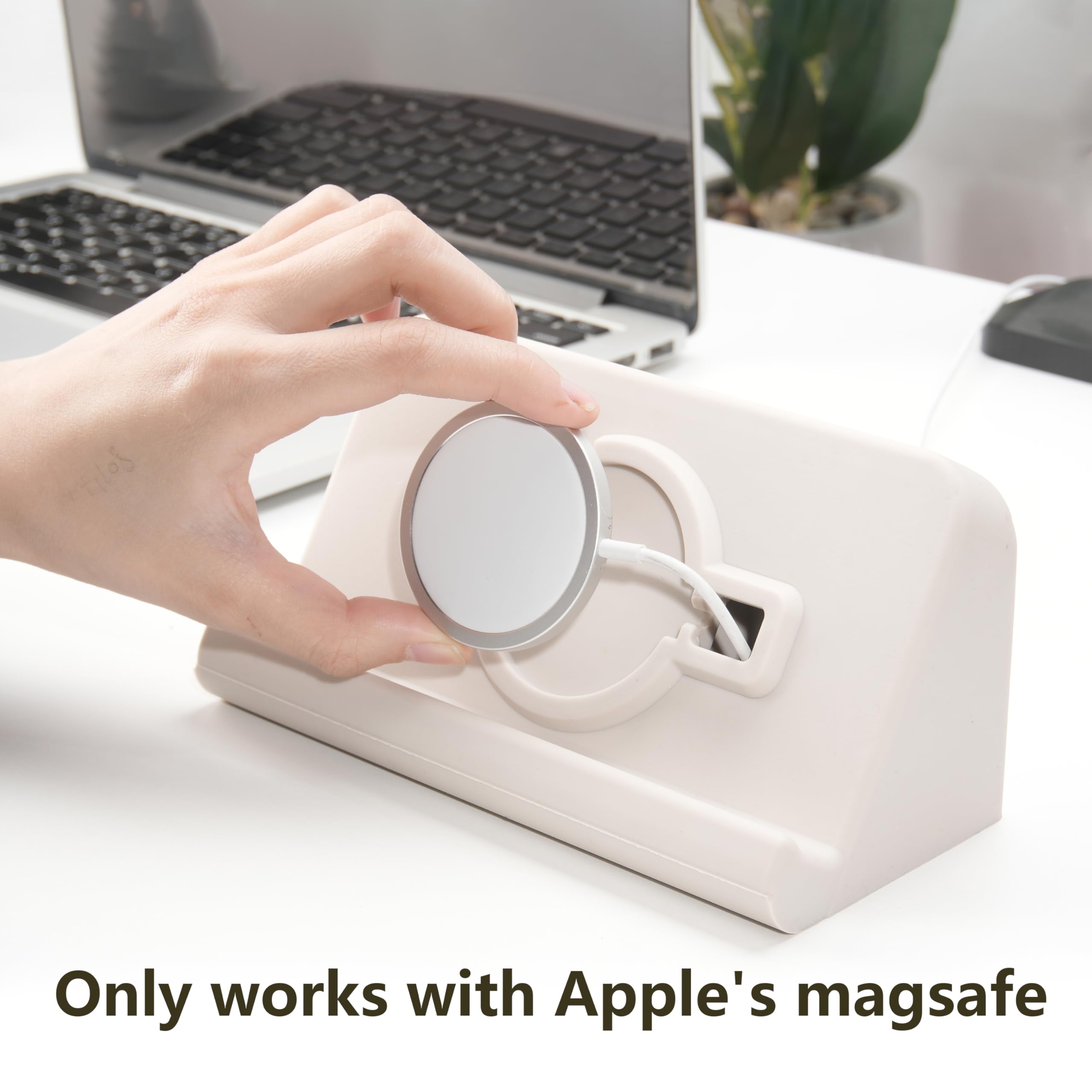 LUVCOSY Silicone Charging Stand Compatible with MagSafe Charger - Dock for iPhone 14, 14 Plus, 14 Pro, 15, 15 Plus, 15 Pro, 16, 16 Plus, 16 Pro, Designed for iOS Standby Mode [Charger Not Included]