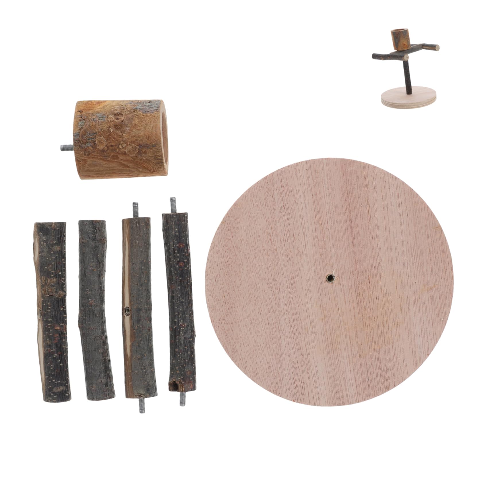 HANABASS Parrot Training Rack with Feeding Cup Stand for Parrots Bird Perch Toys