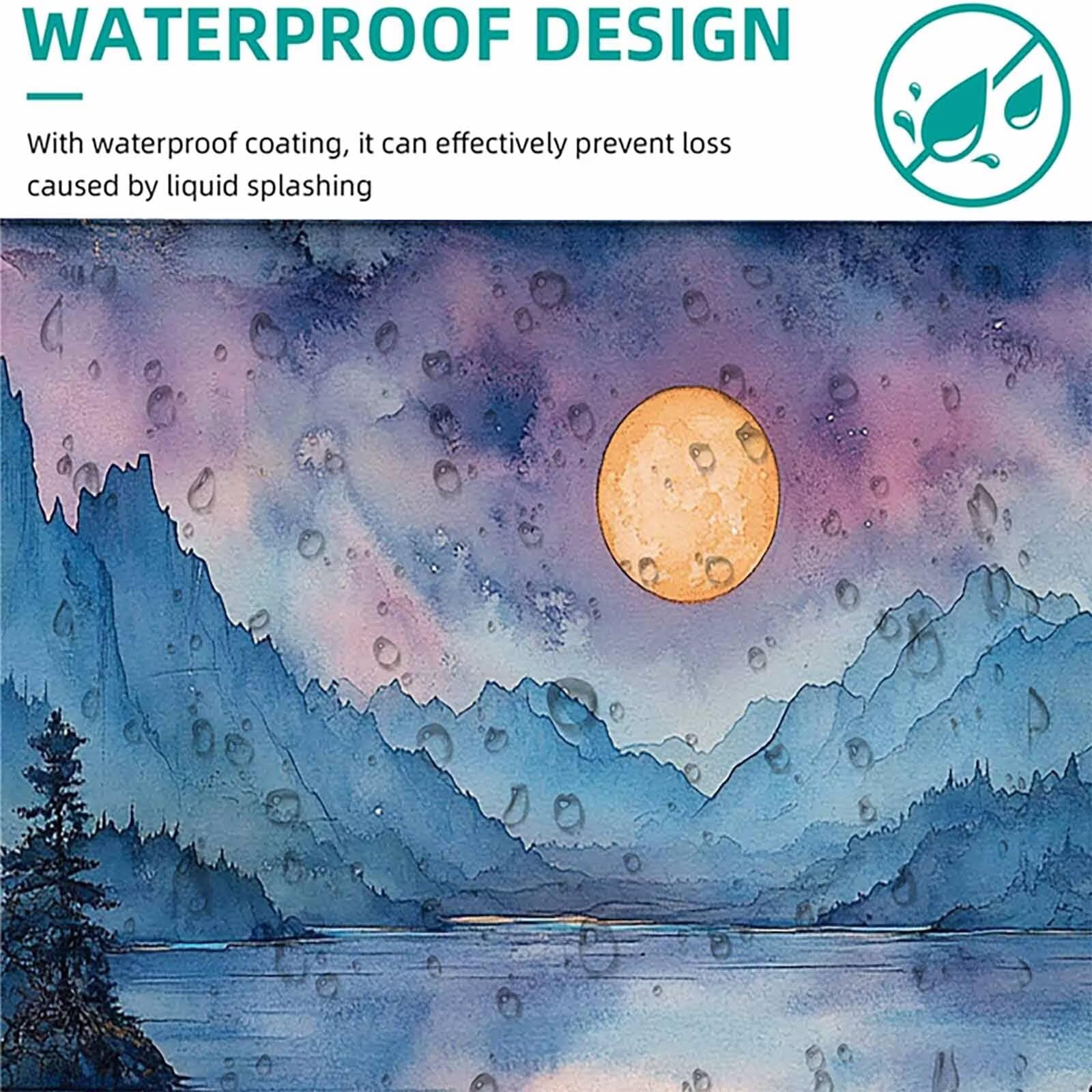 Podkładka pod mysz XXL 1500 x 800 mm, wodoodporna podkładka pod mysz biała podkładka pod mysz z motywem krajobrazu akcesoria do gier szyte krawędzie antypoślizgowa gumowa podstawa powierzchnia do