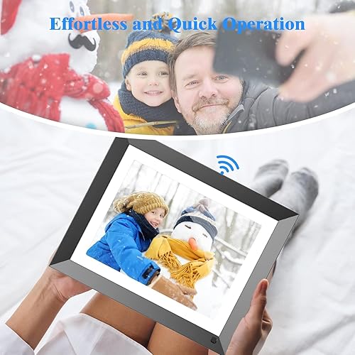 Miniatura 5 de FULLJA - Marco de fotos digital de 11 pulgadas con WiFi - Álbum de fotos electrónico de 2K de 11 pulgadas con pantalla táctil IPS sensor de