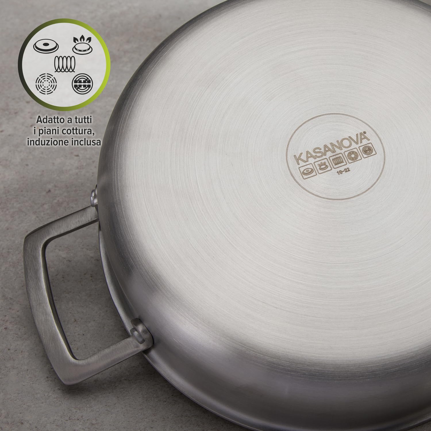 Cacerola Tri-Ply 24 cm con tapa de 3 capas