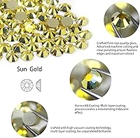 Vista 88 de Genie Crystal ss34 Red Glass Rhinestones 288 Pcs, 7.0 mm Big Light Siam Flatback Rhinestone, Diamond Cut Gems for Crafts, Face Mask, Makeup