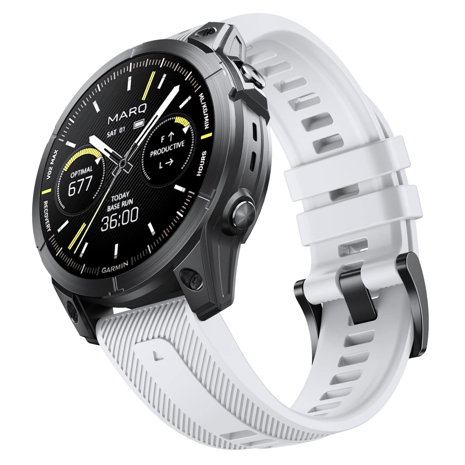 Cinturino In Silicone Per Garmin Fenix 5/6 | 22 Mm, Design A Nido D'Ape | Ricambio Ufficiale - Foto 3