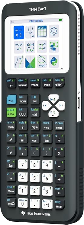 Texas Instruments TI-84 Evo-T Graphics Calculator, Black, Model 2026