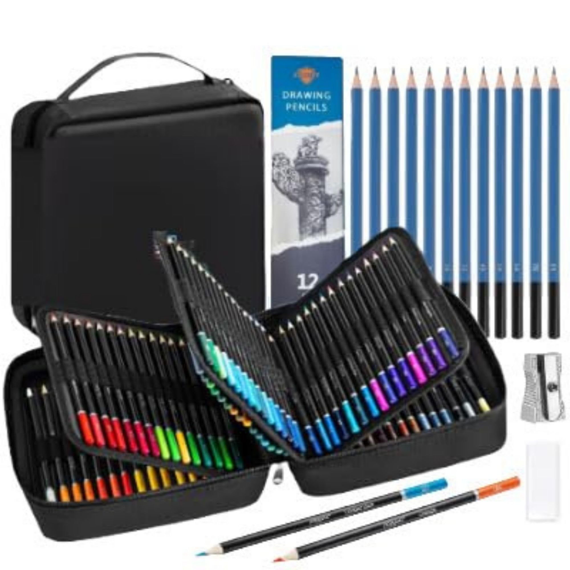 Corslet Art Supplies for Artist 135Pcs -123pc Colour Pencil Set