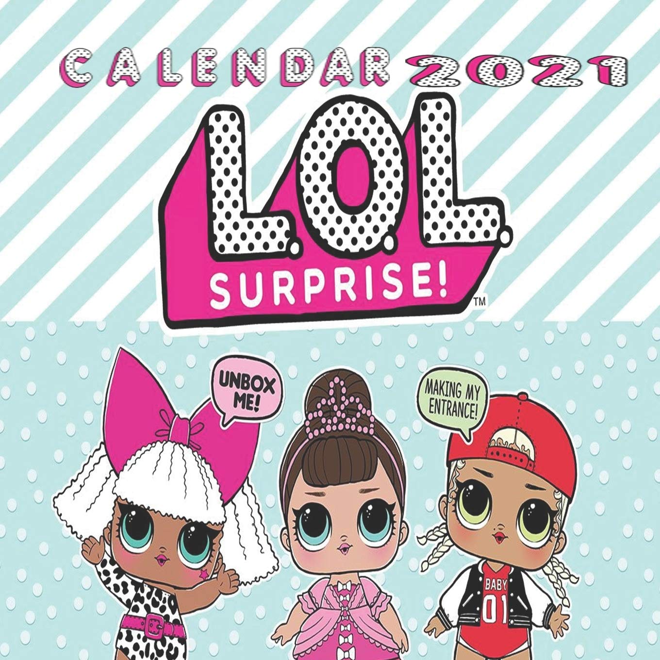 LOL Surprise Calendar 2021: LOL Surprise Calendar 2021 Monthly Colorful, Great Gift For all LOL Surprise Lovers -8.5x8.5 in - Glossy Cover - valentine's day gifts