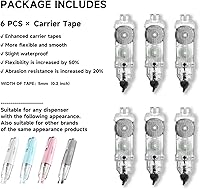 Vista 2 de Recambios de cinta correctora, cinta portadora para todas las cintas correctoras recargables de la serie DU, 6