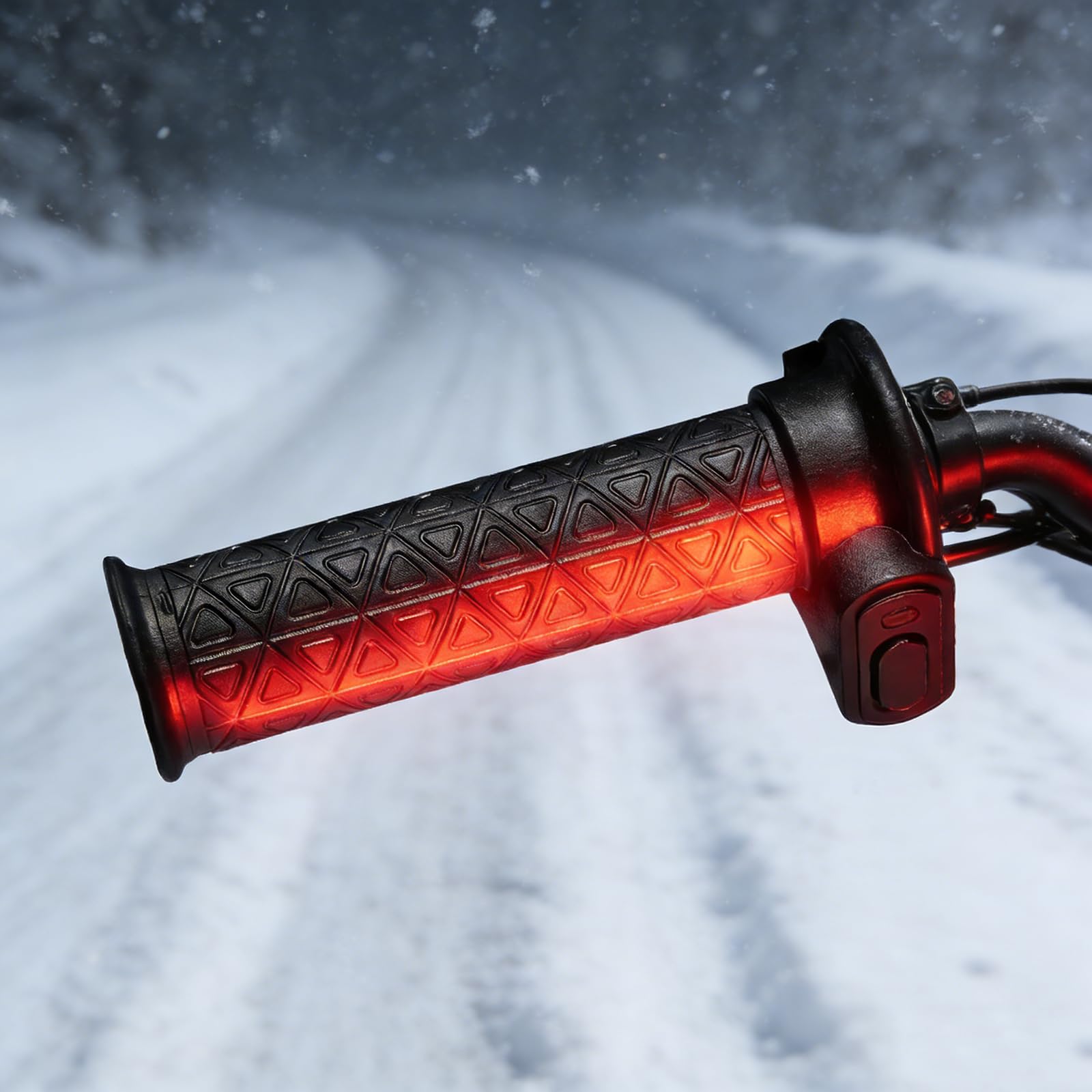 Elektrisch beheizte Handgriffe für Motorrad, 22 mm, 5 Stufen, einstellbare Temperatur, universelle Kompatibilität, ergonomisches Design, rutschfest, beheizte Griffe