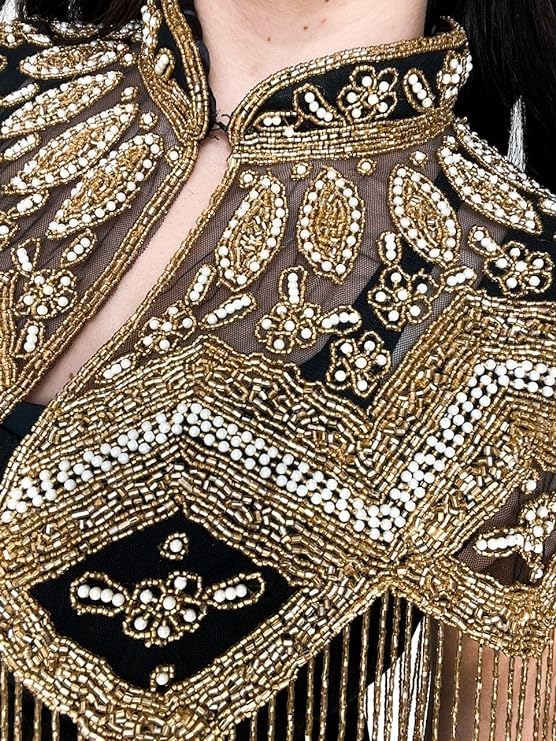 Shawl Wraps Sequin Beaded Evening Cape Bridal Art Deco Embroidered Fringe Bolero Flapper Cover Up for Dresses Wedding Party3