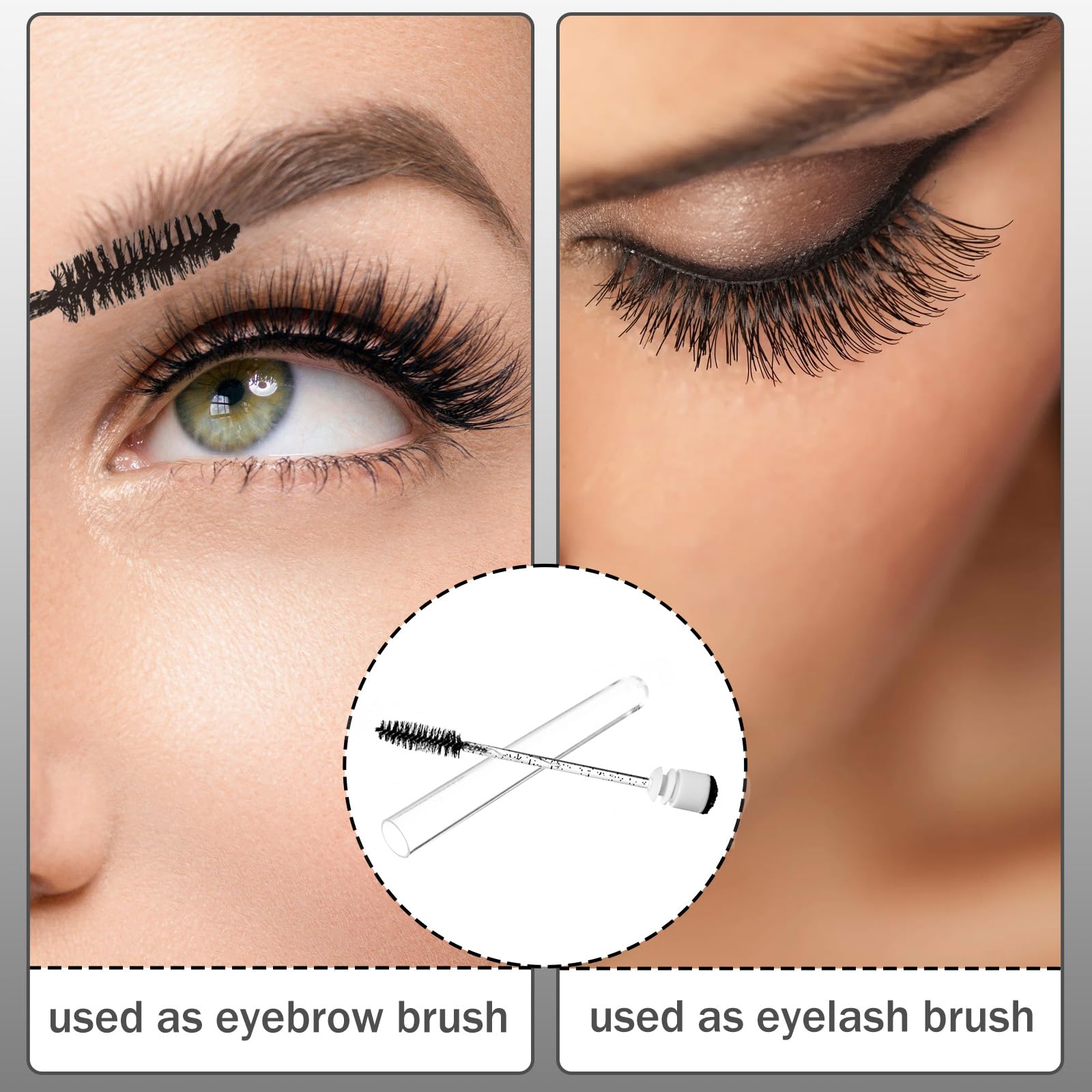 70 Stück Schwarze Wimpernbürstchen Einweg Wimpern Bürste mit 20 Stück Wiederverwendbare Leere Mascara Tube Set,Kristall Wimpernkamm, für Wimpernverlängerung Make up Tool Applikator Wimpernbürste Tube