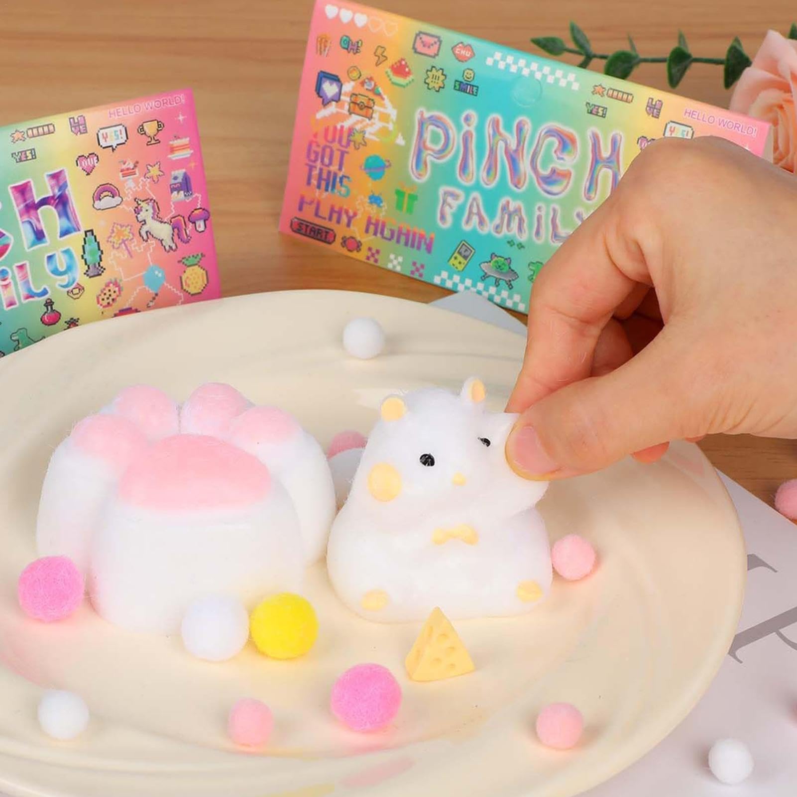 Amazon | 2個 スクイーズハムスター、タバスクイーズ、スクイーズ