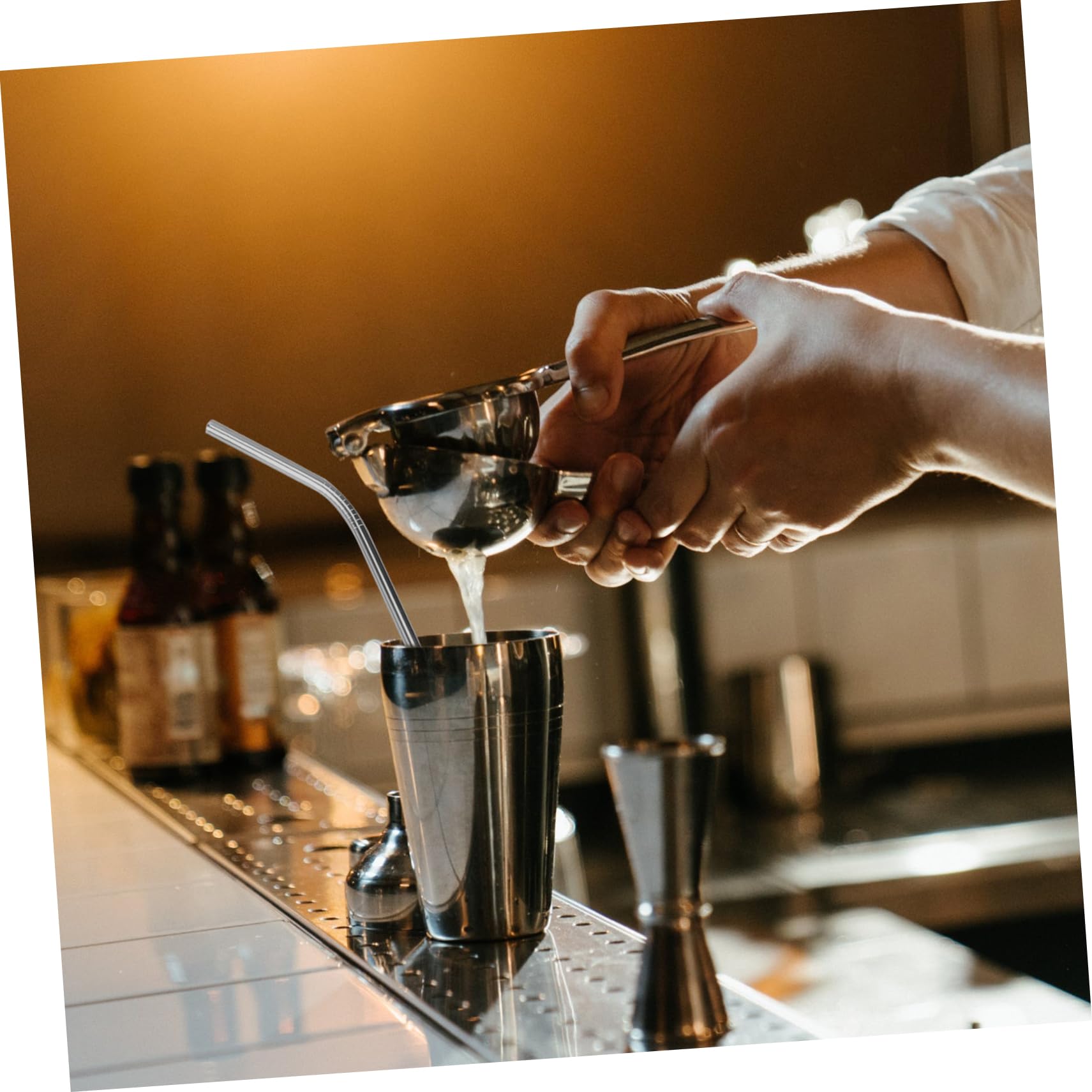 SOIMISS 22piezas Coctelera de Vaso Medidor de Acero Inoxidable Suministros para Barman Equipo para Cócteles Herramienta para Cócteles para Preparar Bebidas Casa o Fiestas