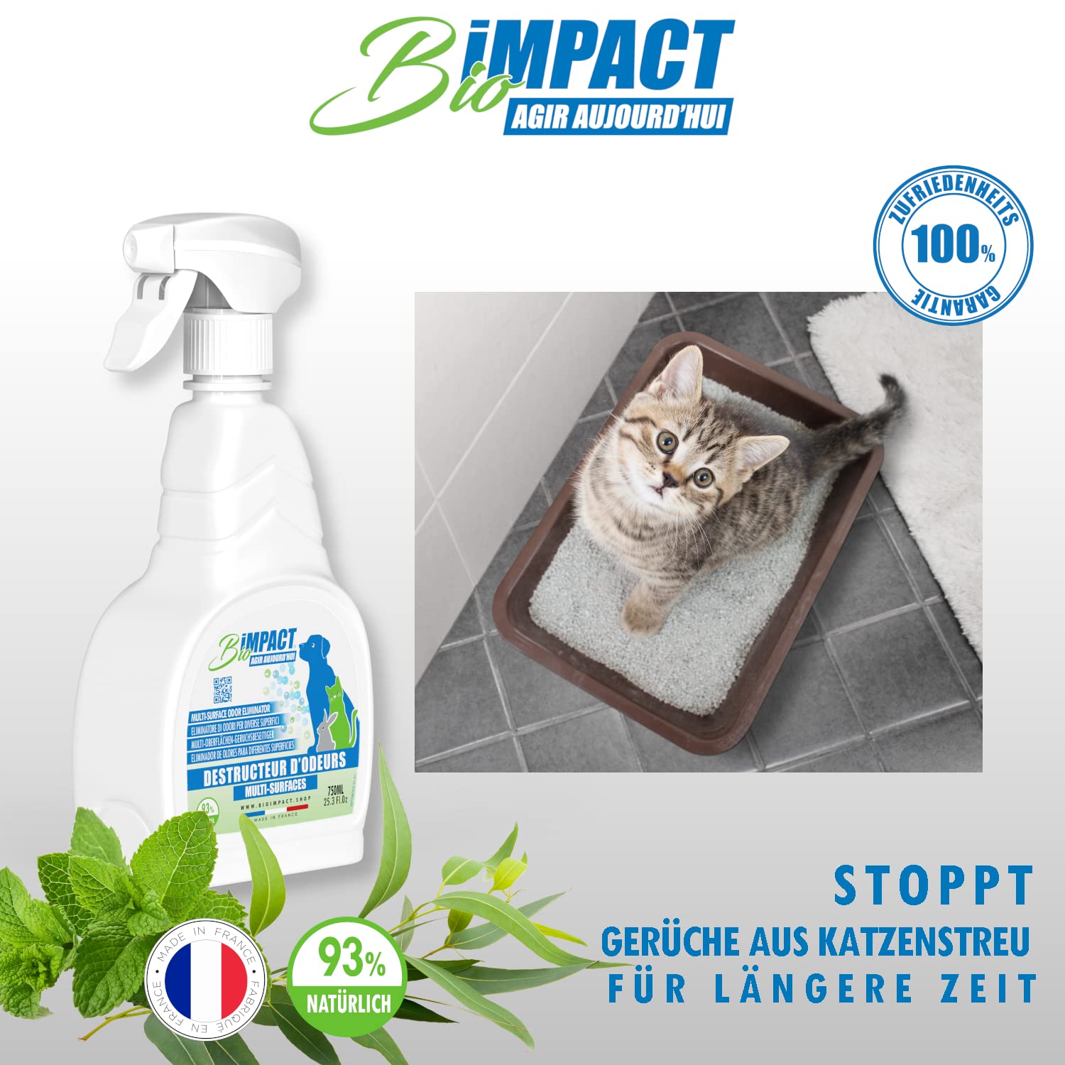 destruktor zapachowy Środowisko Zwierząt, 750ml, Naturalny, Anti Pipi Kot, Pies, Królik, Gryzonie, Czystość: Zwierzęta, Dywan, Parkiet, Mocny Spray Enzymatyczny