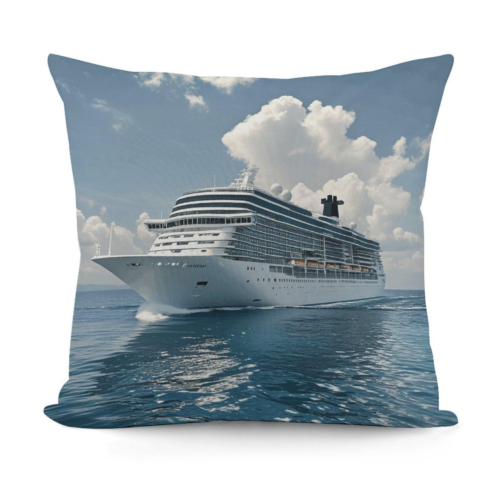 VstaDank Cruise Ships Throw Pillow Cover Soft Square Cushion Cover Art Artwork Pillow Covers Mordern Couch Pillow Covers Decorative Cushion Case for Chair Couch Bedroom Living Room